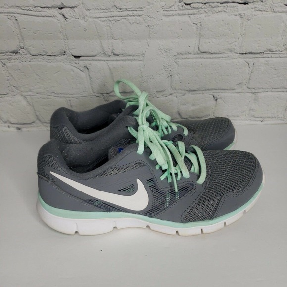 NIKE Flex Experience 3 Running Shoes 652853-013 Women's Size 7 Gray Aqua - Picture 3 of 7
